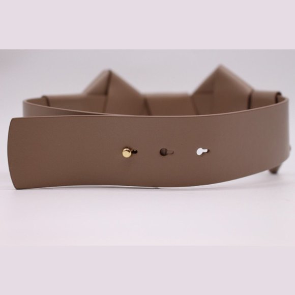 $750 Salvatore Ferragamo NUTMEG BRAIDED CALF Leather Belt Size 70 - Picture 5 of 10